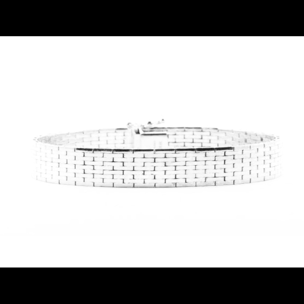 Vintage Italian sterling silver link bracelet